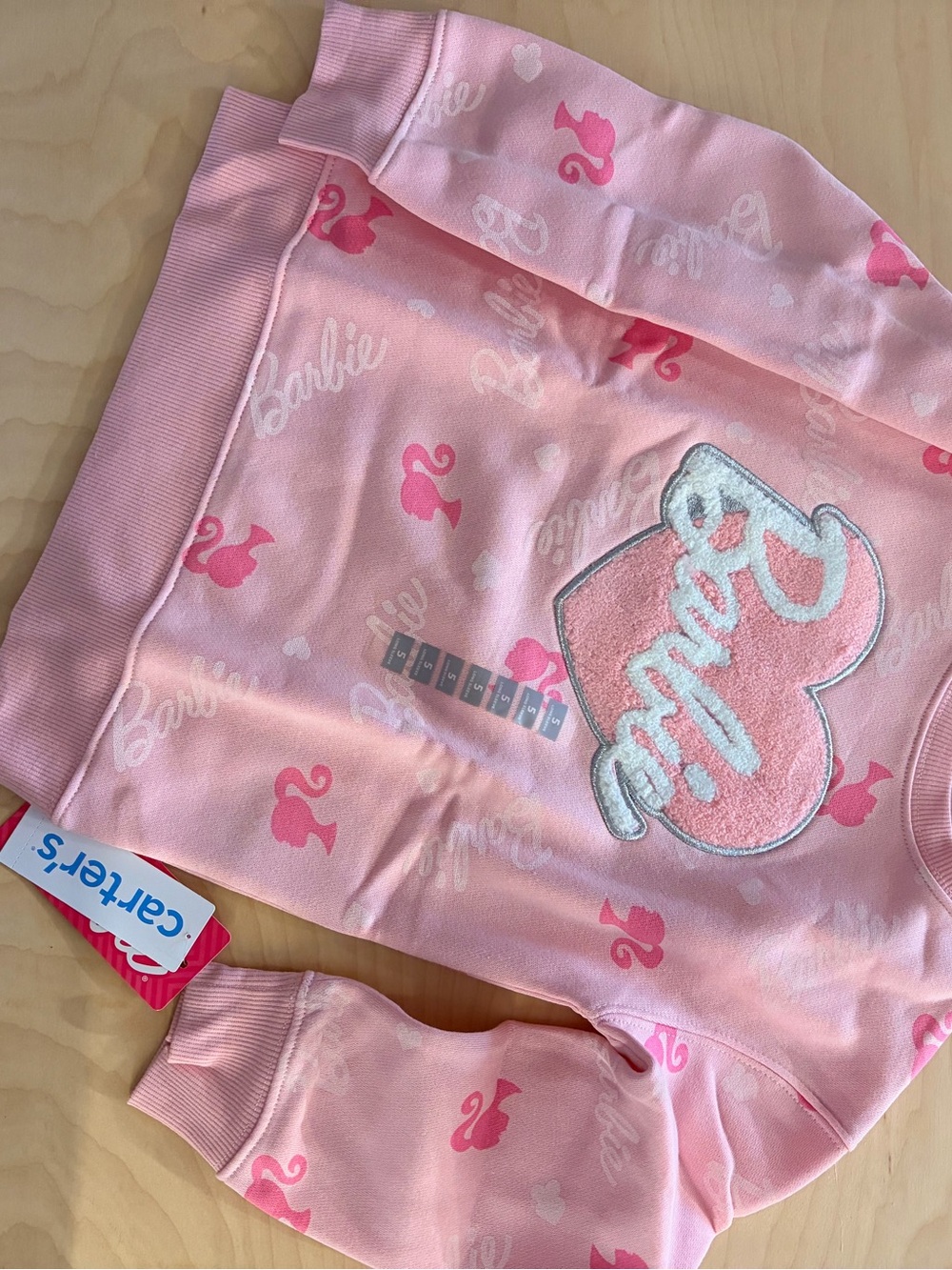Barbie Print Sweatshirt in Pink Size 5 NWT